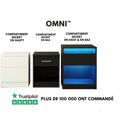OMNI™ Table de nuit avec compartiment secret